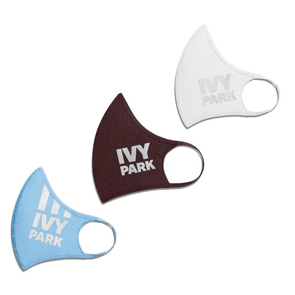 Ivy Park Face Masks Small 3 Pack adidas Icy Park Reflective Cover White Blue New - Picture 1 of 6